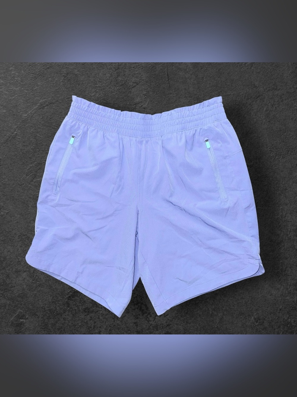 Tek Gear Womens Small Purple Athletic Shorts Zip Pockets Stretch Workout